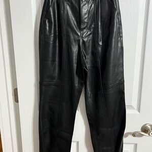 BLUE REVIVAL Black Leather Pants / size 24 / like new